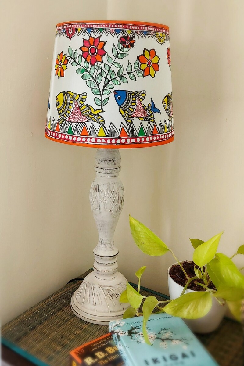 hand painted table lamp