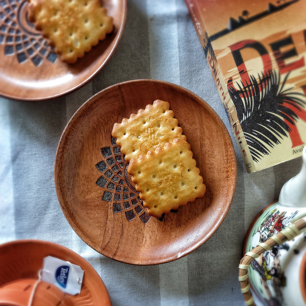 Antique wooden serving plates