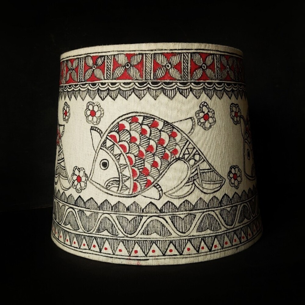 fish painted hanging lamp