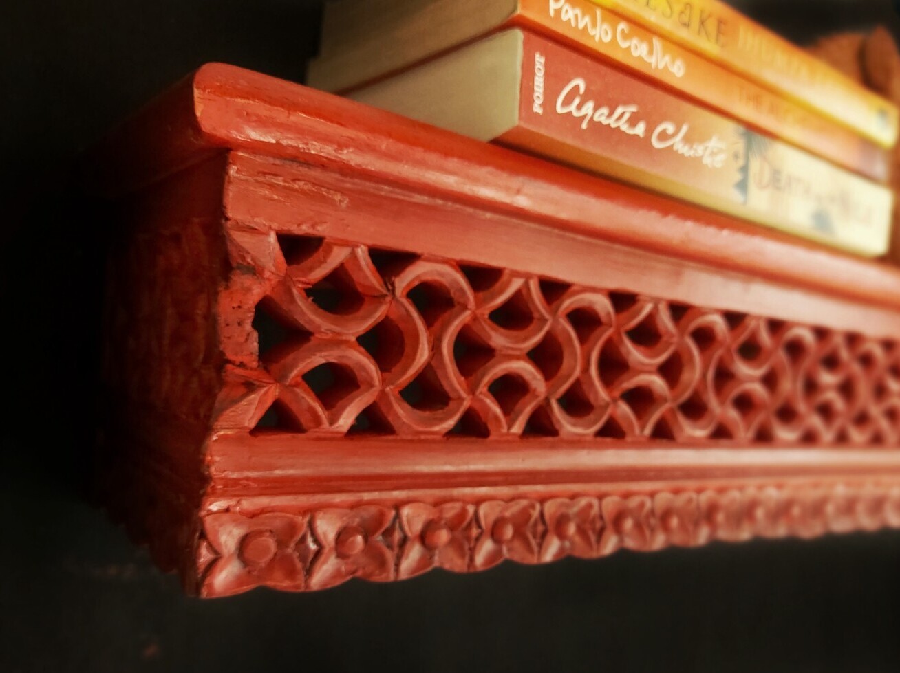 antique red wall bracket