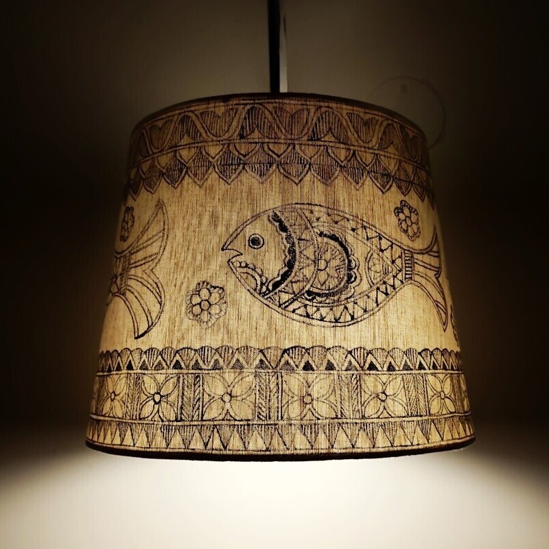 madhubani hanging lamp