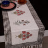 Linen block printed table runner