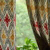 block printed cotton curtain